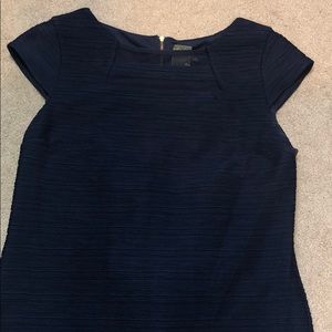 Taylor Navy Dress, Size 12, exposed zipper back.